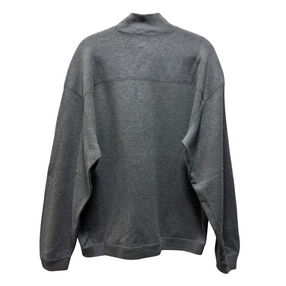 Tommy Bahama Gray 1/4 Zip Pullover Sweater Reversible Size XL Mens Knitwear - Picture 2 of 7